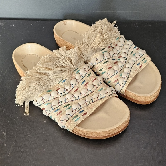 Chloe Shoes - Chloe Nolan boho fringe sandals size 39